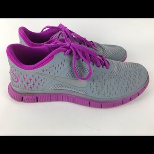 Nike Free 4.0 V2 pink and silver woman’s 8.5